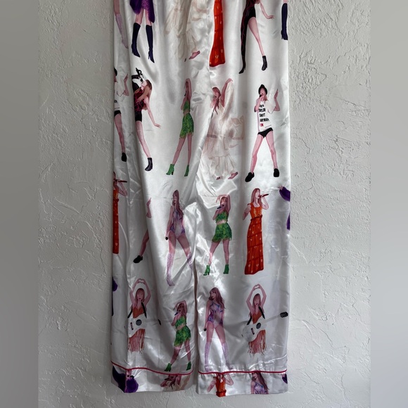 Eras Inspired Pop Star Satin Lounge Pants Small 30” Inseam - Picture 8 of 8